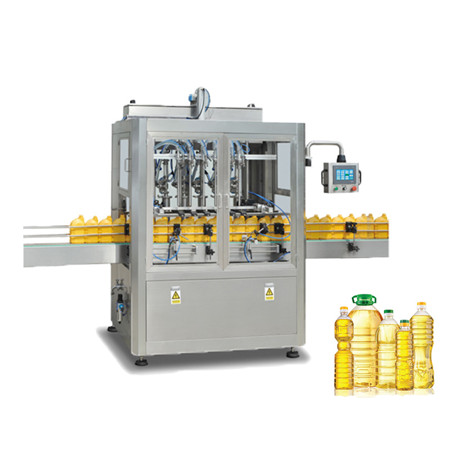Automātiska 0,5L-5L lolojumdzīvnieku stikla pudeles saulespuķu dārzeņu pārtikas olīvu vārīšanas eļļas uzpildīšanas iekārtu ražošanas līnijas pudeļu iesaiņošanas iepakošanas mašīna 