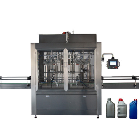 Automātiska sulu ražošanas līnijas tīra ūdens / cepamās eļļas eļļas / mērces / medus / piena / tomātu pastas pildīšanas un aizbāžņu marķēšanas mašīna 